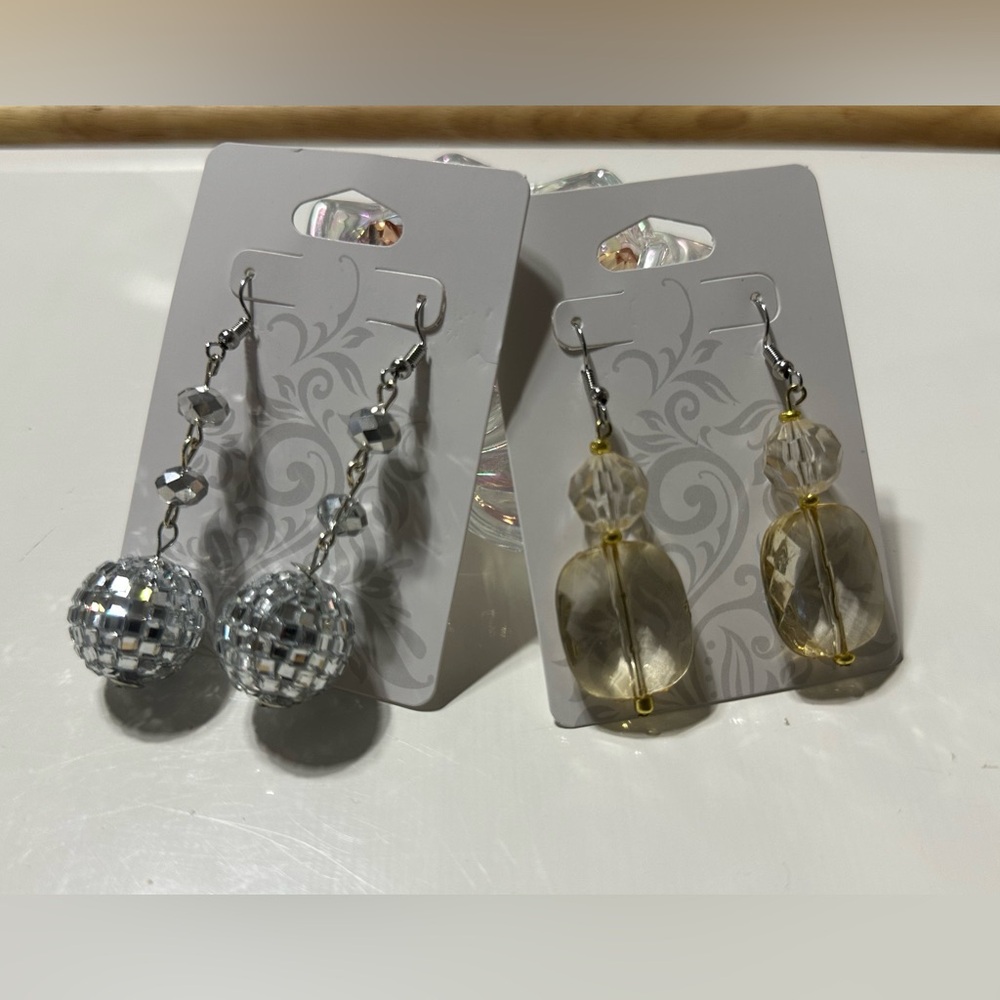 Elegant Silver and Gold Dangle Earrings